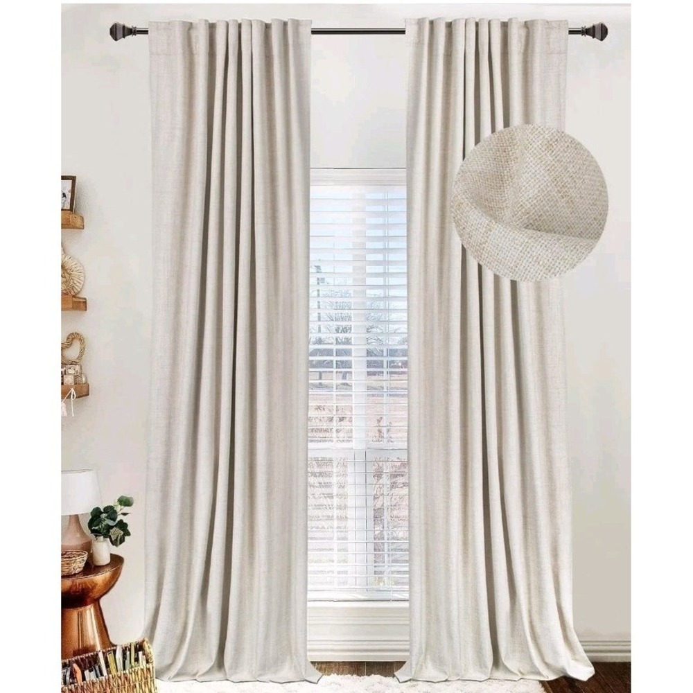 Cream‎ Color 100% Blackout Curtains 50x84